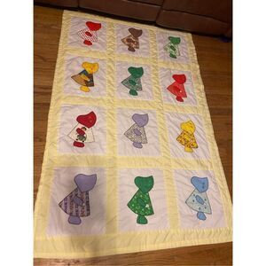 Prairie girl yellow quilt‎ blanket 60x40”